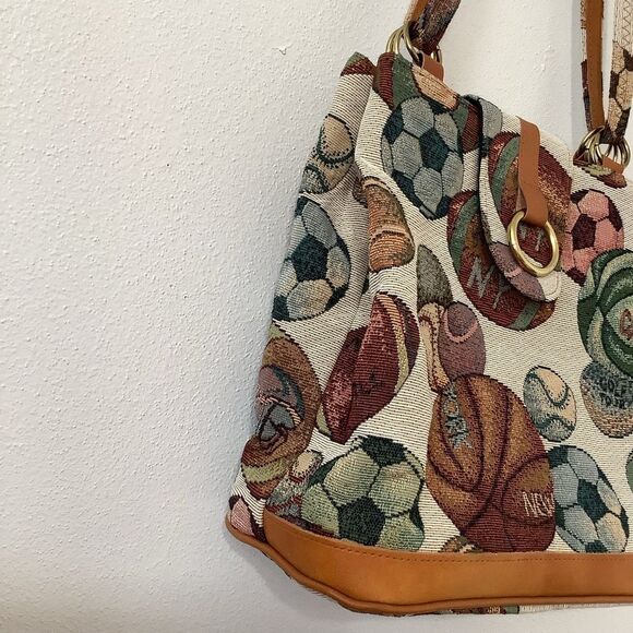 Vintage Retro Sports Soccer Football Game Day Novelty Tapestry Shoulder Bag - Picture 3 of 12